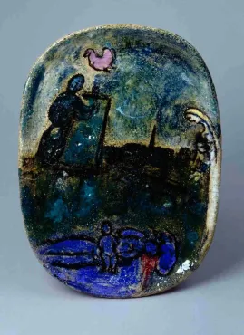 The Painter of Paris, 1953, Ceramic by Marc Chagall