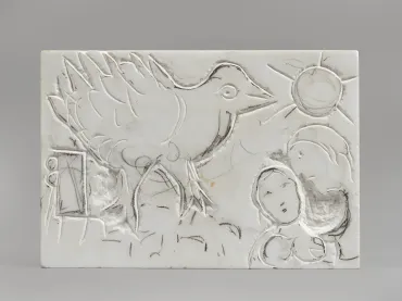 Les Amoureux au coq, <i>circa</i> 1968 - 1969, Sculpture de Marc Chagall