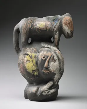 Les Amoureux et la Bête, 1957, Céramique de Marc Chagall