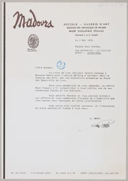 Letter from Georges Ramié, May 2, 1975, Letter