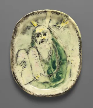 Moïse et les Tables de la Loi, 1950, Céramique de Marc Chagall