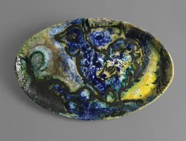 Nu au coq bleu, 1959, Céramique de Marc Chagall