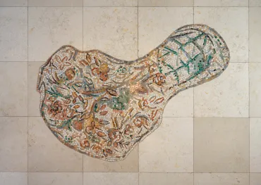 Pavement 6 pour le hall d'entrée de la Knesset, Jérusalem : Bouquet de fleurs, 1964 - 1966, Mosaïque de Marc Chagall