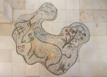 Pavement 11 pour le hall d'entrée de la Knesset, Jérusalem : Animal, 1964 - 1966, Mosaïque de Marc Chagall