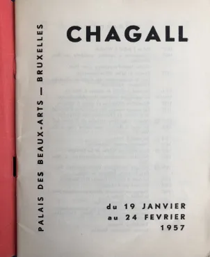 Chagall. L'œuvre des dernières années, 1957, Catalogue d'exposition monographique