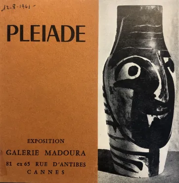 Pléiade : Céramiques originales d'artistes contemporains réalisées dans les ateliers Madoura à Vallauris, 1961, Catalogue d'exposition collective