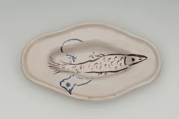 Service de mariage d’Ida Chagall : ravier 2 : Poisson au coq, 1951, Céramique de Marc Chagall