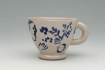 Ida Chagall’s wedding service: cup 10: Nude Leaping Towards Flowers, 1951, Ceramic by Marc Chagall