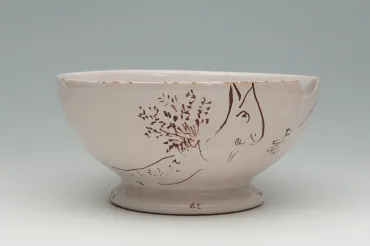 Ida Chagall’s wedding service: salad bowl: Nude with Fish-Goat, 1951, Ceramic by Marc Chagall